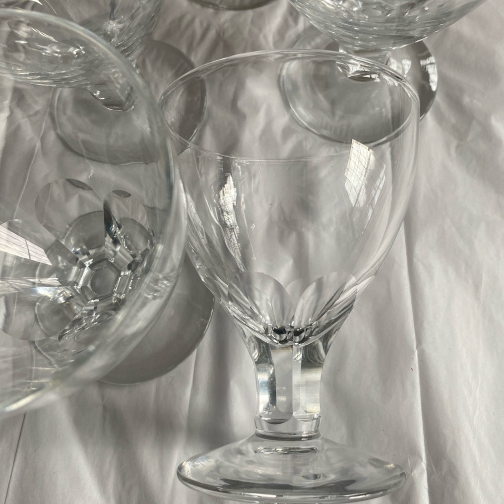 Georgian Rummer Drinking Glass Set of 5